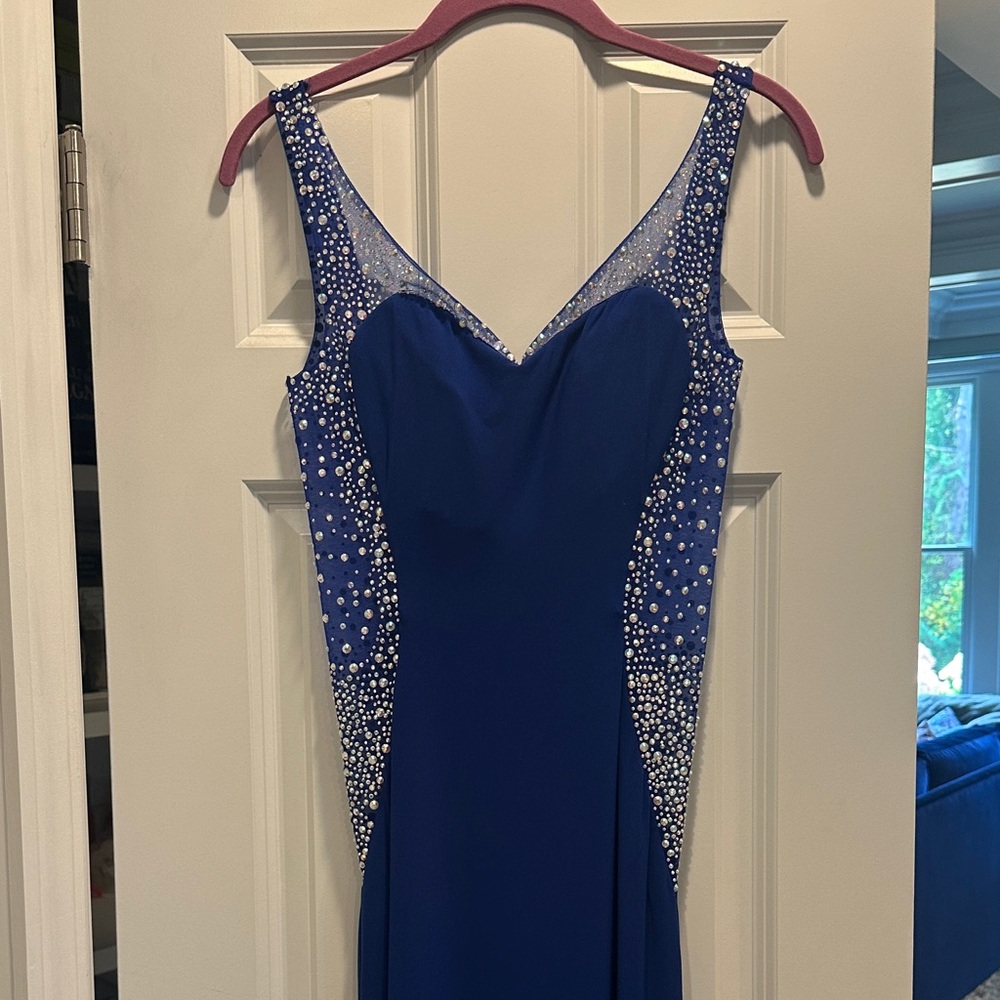 Jovani Elegant Blue Evening Gown worn once in perfect condition - Picture 2 of 13